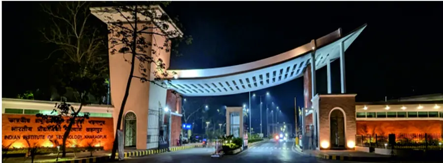 IIT Kharagpur main gate at night
